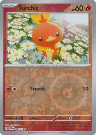 Torchic Reverse Holo 022 - Journey Together Pokesingles