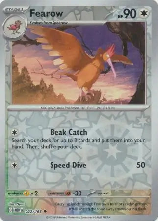 022 Fearow Reverse Holo, 151 | Scarlet & Violet, reverse, 4.00 kr, Pokesingles. Kjøp pokemon kort til lave priser hos oss.