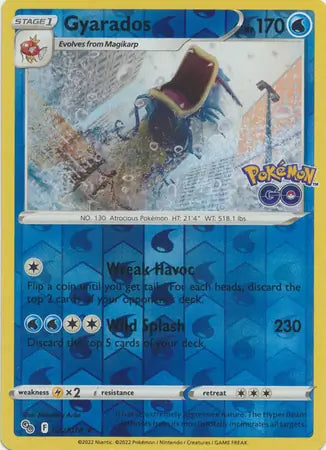 22 Gyarados Reverse Holo, Pokemon Go | Sword & Shield, rare, 6.00 kr, Pokesingles. Kjøp pokemon kort til lave priser hos oss.