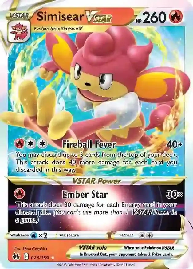 Simisear VSTAR 023, Crown Zenith | Sword & Shield, , 0.00 kr, Pokesingles. Kjøp pokemon kort til lave priser hos oss.