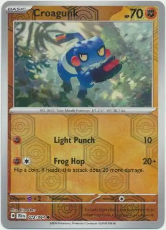 Croagunk Reverse Holo 023 - Shrouded Fable