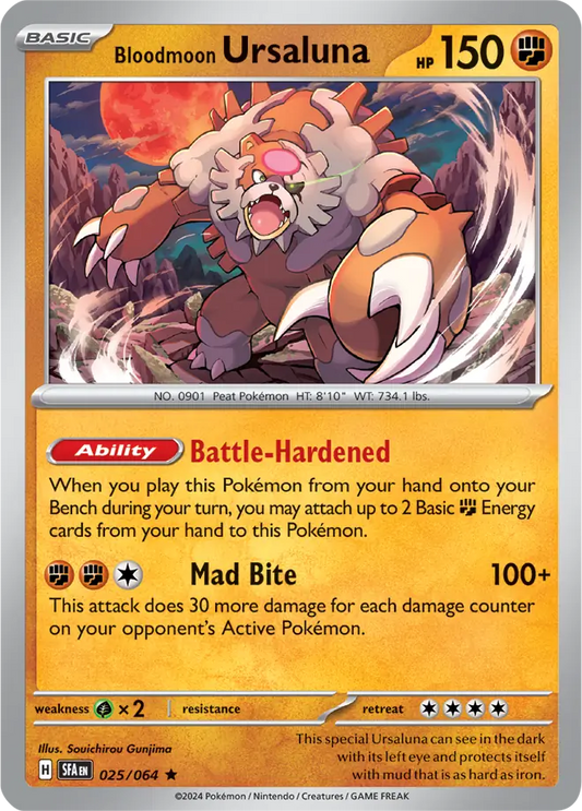 Bloodmoon Ursaluna Holo 025 - Shrouded Fable Pokesingles