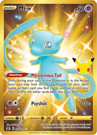 Mew Secret 025, Celebrations | Sword & Shield, , 300.00 kr, Pokesingles. Kjøp pokemon kort til lave priser hos oss.