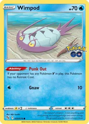 25 Wimpod, Pokemon Go | Sword & Shield, , 5.00 kr, Pokesingles. Kjøp pokemon kort til lave priser hos oss.