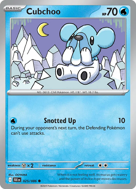Cubchoo 025 - Black Bolt Pokesingles