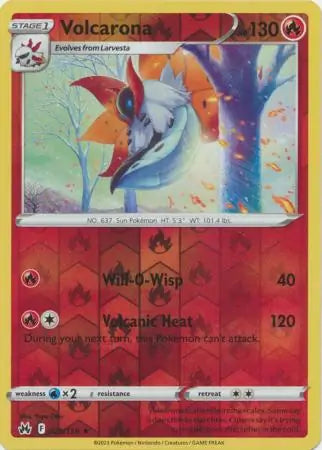 Volcarona Reverse Holo 025, Crown Zenith | Sword & Shield, , 0.00 kr, Pokesingles. Kjøp pokemon kort til lave priser hos oss.