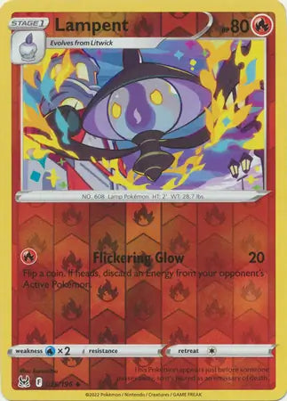Lampent Reverse Holo 025, Lost Origin | Sword & Shield, , 0.00 kr, Pokesingles. Kjøp pokemon kort til lave priser hos oss.