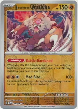 Bloodmoon Ursaluna Reverse Holo 025 - Shrouded Fable Pokesingles