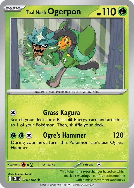 Teal Mask Ogerpon 026 - Destined Rivals Pokesingles
