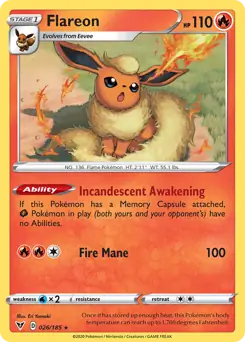Flareon 026 - Vivid Voltage Pokesingles