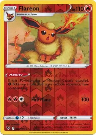 Flareon Reverse Holo 026 - Vivid Voltage