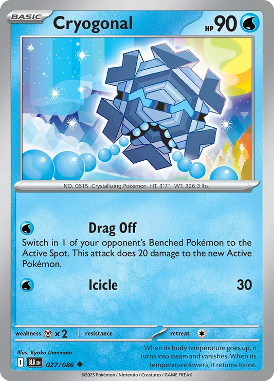 Cryogonal 027 - Black Bolt Pokesingles