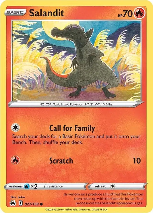 Salandit 027, Crown Zenith | Sword & Shield, , 0.00 kr, Pokesingles. Kjøp pokemon kort til lave priser hos oss.