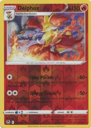 Delphox Reverse Holo 027, Silver Tempest | Sword & Shield, , 0.00 kr, Pokesingles. Kjøp pokemon kort til lave priser hos oss.