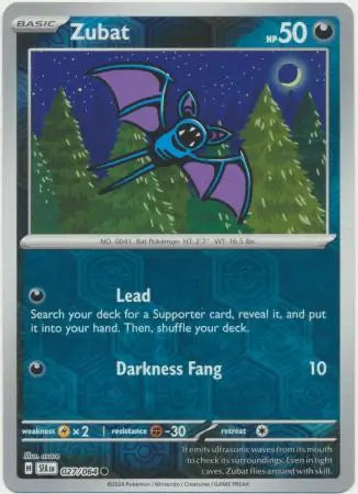 Zubat Reverse Holo 027 - Shrouded Fable