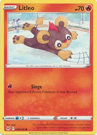 Litleo 028, Lost Origin | Sword & Shield, , 0.00 kr, Pokesingles. Kjøp pokemon kort til lave priser hos oss.