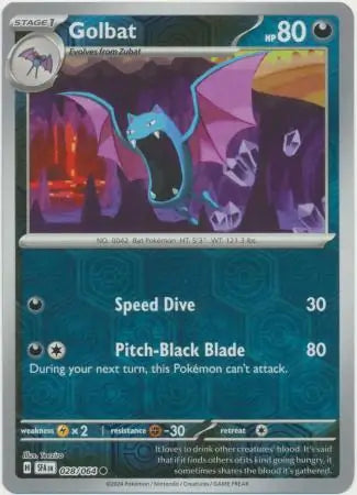 Golbat Reverse Holo 028 - Shrouded Fable Pokesingles