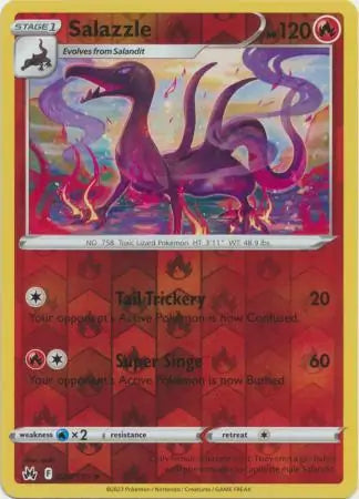 Salazzle Reverse Holo 028, Crown Zenith | Sword & Shield, , 0.00 kr, Pokesingles. Kjøp pokemon kort til lave priser hos oss.