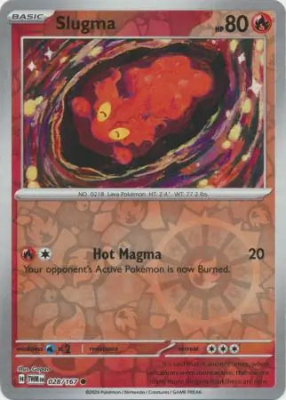 Slugma Reverse Holo 028, Twilight Masquerade | Scarlet & Violet, , 4.00 kr, Pokesingles. Kjøp pokemon kort til lave priser hos oss.