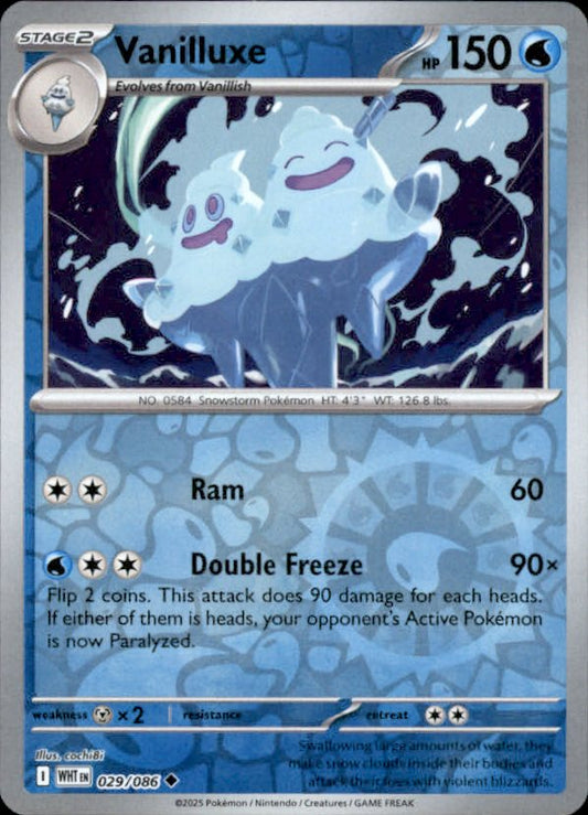 Vanilluxe Reverse Holo 029 - White Flare Pokesingles