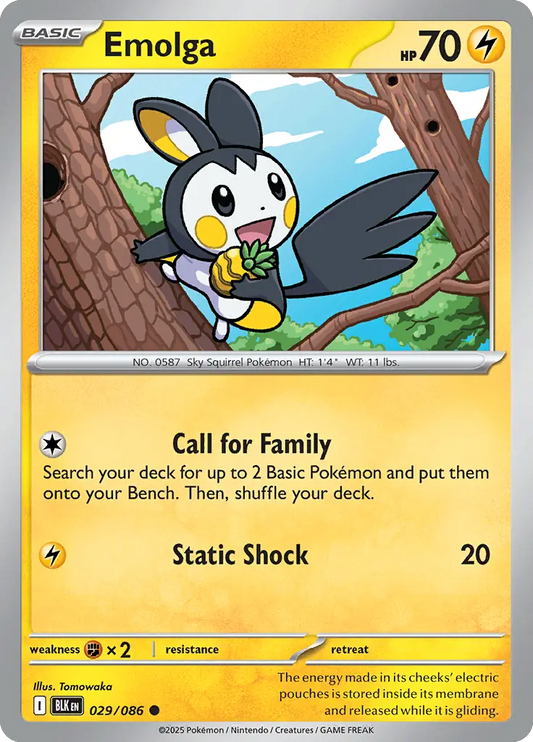 Emolga 029 - Black Bolt Pokesingles