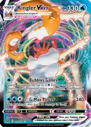 Kingler VMAX 029, Brilliant Stars | Sword & Shield, v, 0.00 kr, Pokesingles. Kjøp pokemon kort til lave priser hos oss.