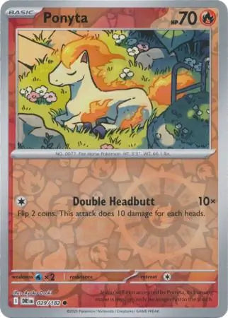 Ponyta Reverse Holo 029 - Destined Rivals Pokesingles