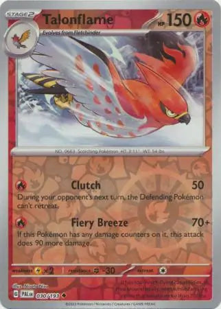 Talonflame Reverse Holo 030 - Paldea Evolved, Paldea Evolved | Scarlet & Violet, , 5.00 kr, Pokesingles. Kjøp pokemon kort til lave priser hos oss.