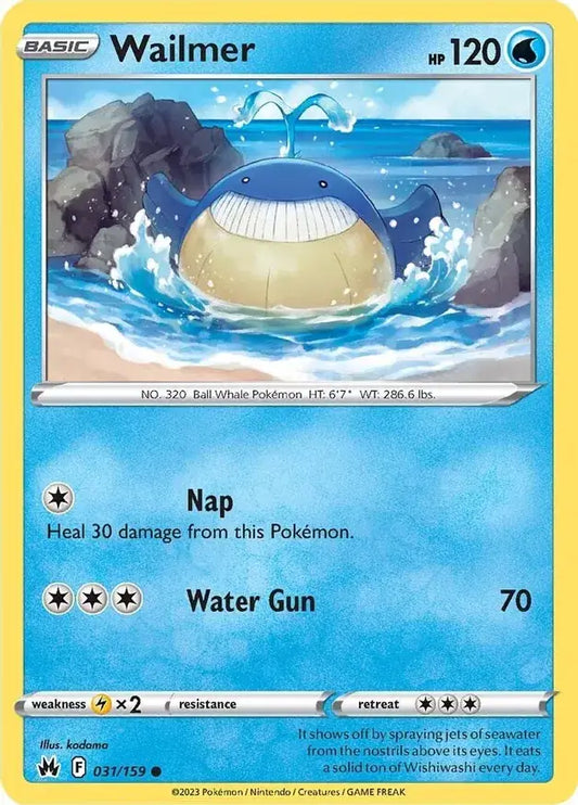 Wailmer 031, Crown Zenith | Sword & Shield, , 0.00 kr, Pokesingles. Kjøp pokemon kort til lave priser hos oss.