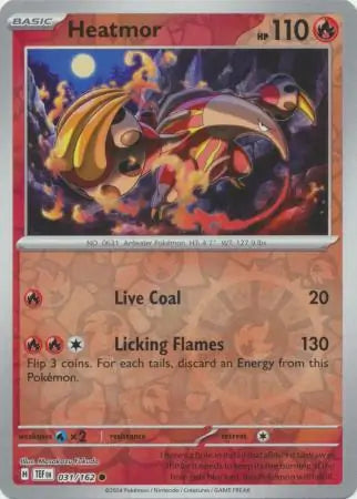 031 Heatmor - Reverse Holo, Temporal Forces | Scarlet & Violet, reverse, 4.00 kr, Pokesingles. Kjøp pokemon kort til lave priser hos oss.