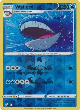Wailord Reverse Holo 032, Crown Zenith | Sword & Shield, , 0.00 kr, Pokesingles. Kjøp pokemon kort til lave priser hos oss.
