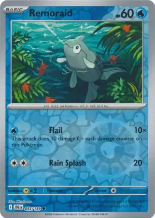 Remoraid Reverse Holo 033 - Journey Together Pokesingles