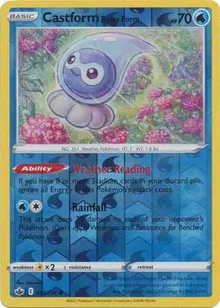 Castform Rainy Form Reverse Holo 033
