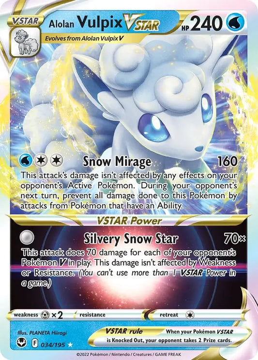Alolan Vulpix VSTAR 034, Silver Tempest | Sword & Shield, , 0.00 kr, Pokesingles. Kjøp pokemon kort til lave priser hos oss.
