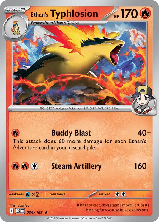 Ethan's Typhlosion Holo Rare 034 - Destined Rivals Pokesingles