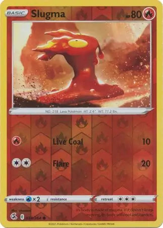Slugma Reverse Holo 034, Fusion Strike | Sword & Shield, , 2.00 kr, Pokesingles. Kjøp pokemon kort til lave priser hos oss.