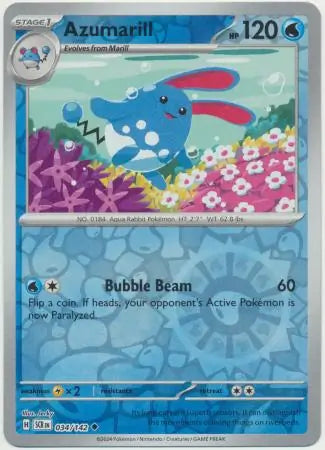 Azumarill Reverse Holo 034 - Stellar Crown