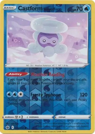 Castform Snowy Form Reverse Holo 034