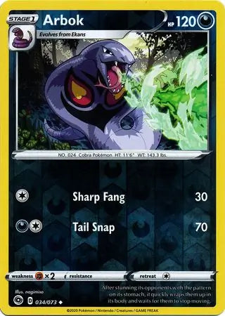 Arbok Reverse Holo 034