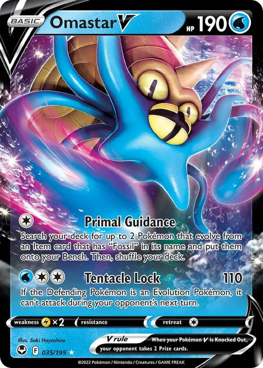 Omastar V 035, Silver Tempest | Sword & Shield, , 0.00 kr, Pokesingles. Kjøp pokemon kort til lave priser hos oss.