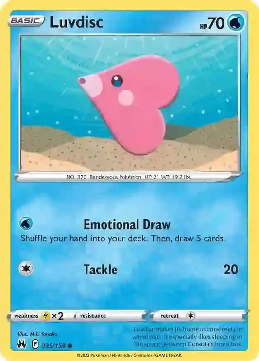 Luvdisc 035, Crown Zenith | Sword & Shield, , 0.00 kr, Pokesingles. Kjøp pokemon kort til lave priser hos oss.