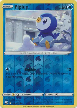 Piplup Reverse Holo 035, Brilliant Stars | Sword & Shield, , 0.00 kr, Pokesingles. Kjøp pokemon kort til lave priser hos oss.