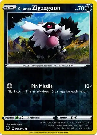 Galarian Zigzagoon Reverse Holo 035