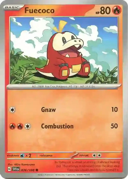 Fuecoco 036 - Scarlet & Violet Base Pokesingles