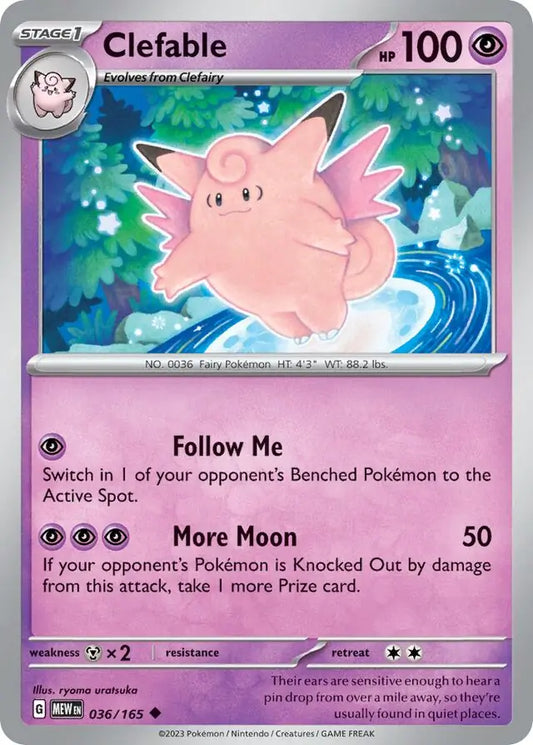 036 Clefable, 151 | Scarlet & Violet, , 3.00 kr, Pokesingles. Kjøp pokemon kort til lave priser hos oss.