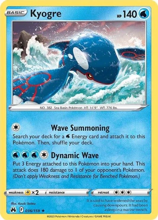 Kyogre 036, Crown Zenith | Sword & Shield, , 0.00 kr, Pokesingles. Kjøp pokemon kort til lave priser hos oss.