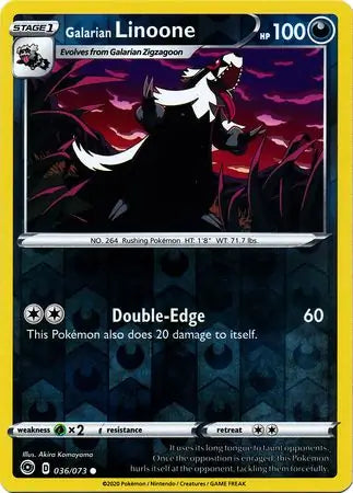 Galarian Linoone Reverse Holo 036