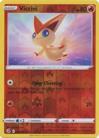 Victini Reverse Holo 036, Fusion Strike | Sword & Shield, , 2.00 kr, Pokesingles. Kjøp pokemon kort til lave priser hos oss.