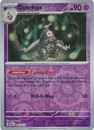 Dusclops Reverse Holo 036 Pokesingles