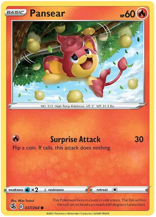Pansear 037, Fusion Strike | Sword & Shield, , 2.00 kr, Pokesingles. Kjøp pokemon kort til lave priser hos oss.